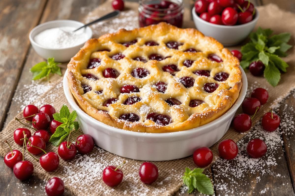 Clafoutis aux cerises traditionnel