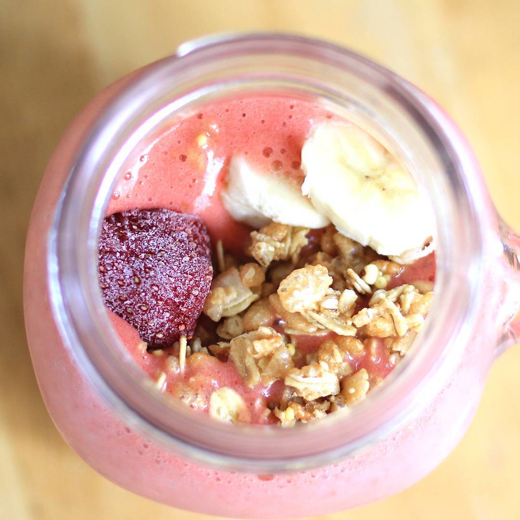 Smoothie banane-fraise